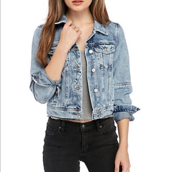 Free People “Rumors” denim jacket in light wash